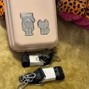 NWT Karl Lagerfeld Blush Pink Suitcase Backpack/Crossbody Bag with Iconic Design Karl Lagerfeld | Bags | Nwt Karl Lagerfeld Blush Pink  main image 3